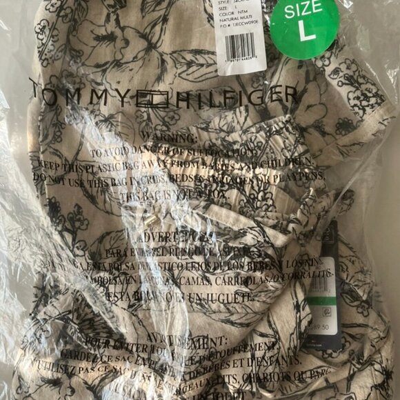 NWT Tommy Hilfiger Women's Easy Drawstring Waist Linen Blend Pant Size Large - Picture 4 of 5